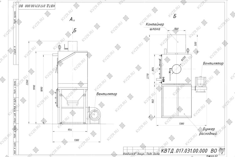 Пеллетный котел 200 кВт чертеж